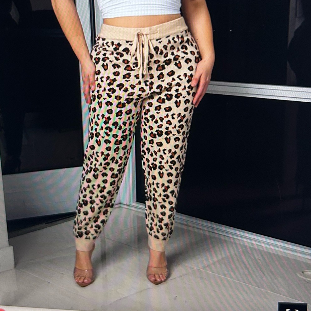 Leopard Print Jogger Pants